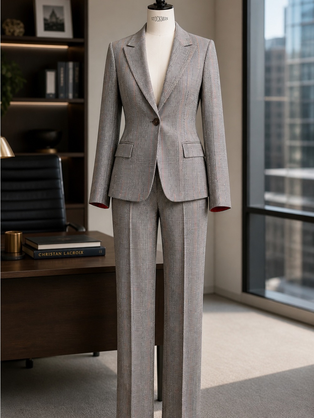 Christian Lacroix Gray Check Blazer and Trousers - Picture 2 of 11